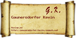 Gaunersdorfer Kevin névjegykártya